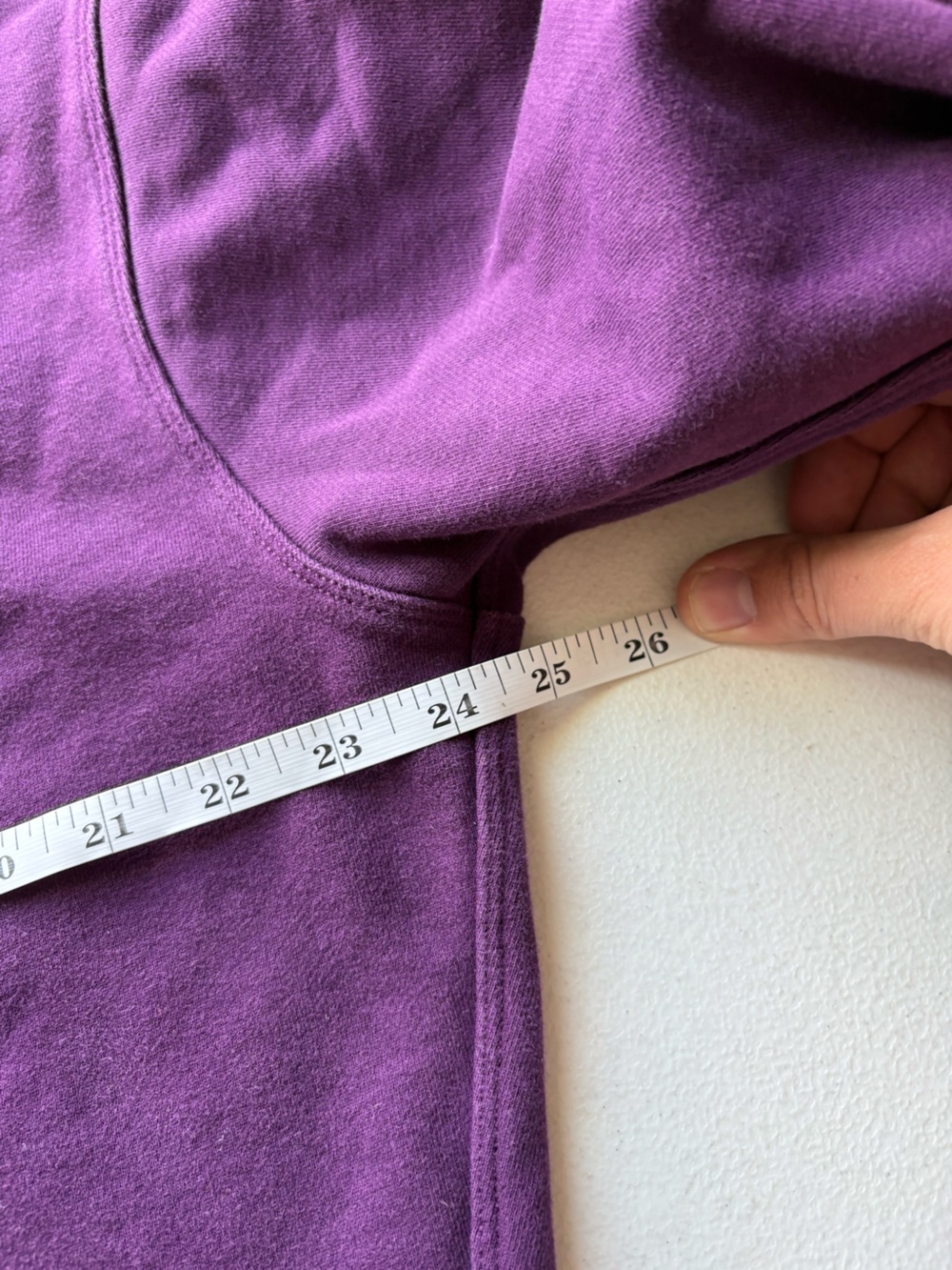 Lululemon Perfectly Oversized Cropped Crew Sweatshirt Purple 10/12 Large - Picture 5 of 6